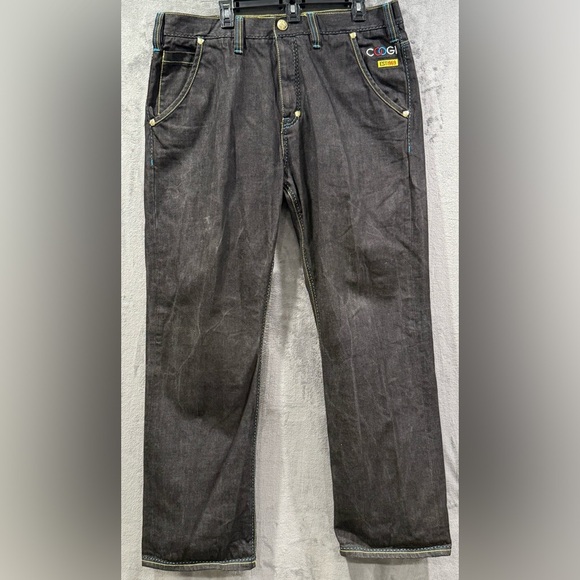 COOGI Other - VTG Y2K Coogi Jeans 40x35 Baggy Hip Hop Skater Grunge Wide Leg Sewn Embroidery